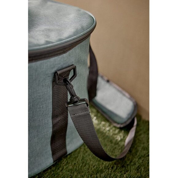 NWT DSW Textured Insulated Cooler Bag, Blue Green Aqua Large Picnic Tote Bag - Picture 8 of 9